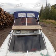 Ходовой тент на лодку Ладога 2 на стекло производства tentilodka.ru