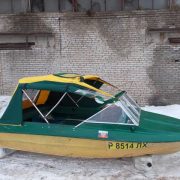 Ходовой тент на лодку Крым М на стекло производства tentlodka.ru